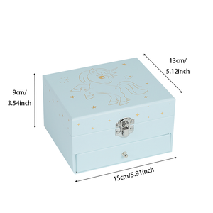 Boîte à musique <span class=keywords><strong>en</strong></span> papier écologique personnalisée YIYU OEM, organisateur de bijoux, boîte cadeau avec miroir et cheval de <span class=keywords><strong>carrousel</strong></span> rotatif à manivelle - Product Image 3