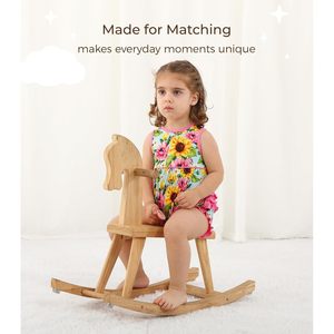 Body Floral Personalizado para Bebés Niñas, Ropa de Verano sin Mangas de 3 a 24 Meses, Tejido Jersey Transpirable de Viscosa de Bambú - Product Image 3