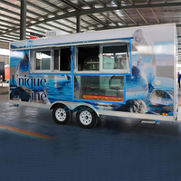 Camion de restauration mobile Chammp, remorque à café, camion de vente ambulante, chariot à hot-dogs, remorque alimentaire de 18 pieds avec cuisine complète