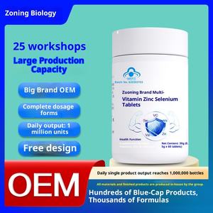 Comprimés multivitaminés et de zinc pour adultes OEM 0,5 g 60 unités pour soutenir le système immunitaire et offrir des bienfaits antioxydants - Product Image 4