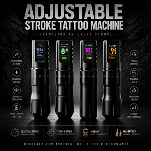 Máquina de <span class=keywords><strong>Tatuaje</strong></span> Inalámbrica Profesional XNET 370 con Motor de 2.0-4.2mm y Carrera Ajustable para Principiantes y Artistas del Arte Corporal - Product Image 1