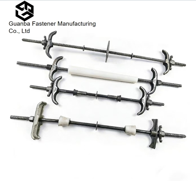 Water Stop Tie Rod Waterproof Formwork Tie Rod Concrete Wall Tie Rod PVC Cone Anchor Bolt Construction Fastener Custom Size