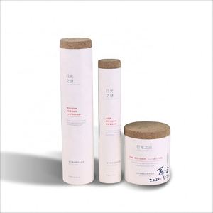 Cardboard Cylinder <b>Box</b> Cosmetic skincare with Lids Container For Tea <b>Round</b> Packaging Window Food Rose Gift Tube - Product Image 2