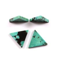 Pierre précieuse authentique naturelle de la marque AMARA, turquoise plate de haute qualité, forme triangulaire, pour la fabrication de bijoux avec une taille de haute technologie