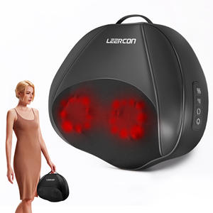 Leercon, venta al por mayor, calefacción eléctrica, masajeador de vibración, cuello, hombro, espalda, acupresión, amasado, almohada de masaje - Product Image 1