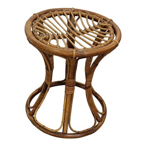 Comfortable Durable Rattan <b>Stool</b> Handwoven Compact Seat for Outdoor Dining, <b>Garden</b> Sets, Parks, Hotels & Bedrooms - Product Image 1