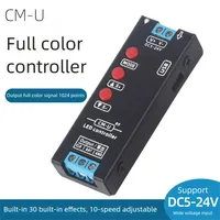 Controlador LED Lededit para Tiras de Luz LED con Cambio de Color, 1024 Píxeles, 5V/12V/24V, Programable por Software, Control Remoto CM-U, WS2811, 1 Canal