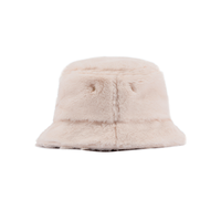 Vente en gros Chapeau seau en fourrure de créateur populaire multicolore pliable personnalisé serviette en tissu à poils longs pour adultes