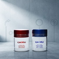 Bouteille en verre à large ouverture de 1 oz, 2 oz, 3 oz, 4 oz avec bouchon à vis en aluminium de différentes couleurs