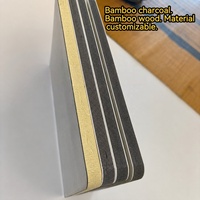 Panneaux muraux en PVC à effet bois, placage de charbon de bambou, panneaux décoratifs intérieurs en cristal de carbone