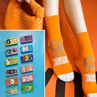 Nouveauté 2026 : Coffret Cadeau de 3 Paires de Chaussettes Colorées à Motifs de Dessins Animés pour Femmes, 12 Mois