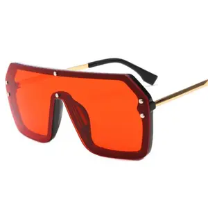 UFOGIFT-visera de protección Retro cuadrada, personalizada, Superior plano, Estilo Vintage, gafas de sol de gran tamaño, 2019