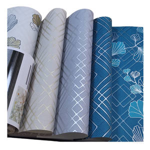 ผ้าไหมนูนสีดําวอลล์เปเปอร์มาใหม่ในครัวเรือน 3d นอนวูฟเวนวอลล์เปเปอร์สําหรับตกแต่งบ้านม้วน - Product Image 1