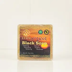 110g Private Label Skin Brightening Clarifying Soap Handmade African Black Soap Face Skin Care Palm Oil Soap Bar