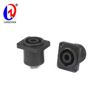 Connecteur audio SpeakON 4 pôles femelle en nylon à montage sur circuit imprimé, verrouillage par torsion, indice de protection IP55, contacts en bronze phosphoreux