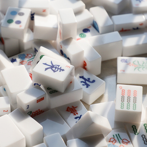 Tuiles de <span class=keywords><strong>Mahjong</strong></span> personnalisées en acrylique de style chinois, singapourien et malaisien, <span class=keywords><strong>Mahjong</strong></span> américain avec poussoir, en vente - Product Image 3