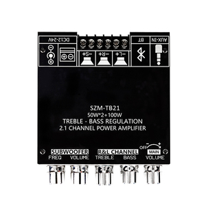 Chuyên Nghiệp Mini 2.1 Kênh Cho Bluetooth Home Khuếch Đại AUX Hỗ Trợ 50W + 50W + 100W DC12-24V FM Đài Phát Thanh Tuner USB Cho Xe - Product Image 2