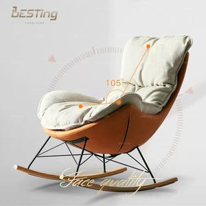 Mecedora nórdica moderna <span class=keywords><strong>de</strong></span> lujo para sala <span class=keywords><strong>de</strong></span> estar, silla <span class=keywords><strong>de</strong></span> huevo <span class=keywords><strong>de</strong></span> ocio para adultos, mecedora reclinable perezosa para <span class=keywords><strong>el</strong></span> hogar - Product Image 5