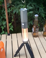 Lampe de camping multifonctionnelle étanche, rechargeable par USB-C, lanterne LED COB 15W, batterie externe 2500mAh, fonction de suspension magnétique