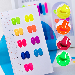 Zrkgel ยาทาเล็บสีนีออน9สี15มล. เม็ดสีสูงตราเฉพาะชุดเจลสีพิเศษสำหรับร้านเสริมสวย - Product Image 3