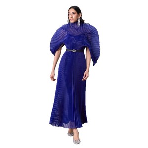 <span class=keywords><strong>Robe</strong></span> Plissée Miyake Longue <span class=keywords><strong>Grande</strong></span> <span class=keywords><strong>Taille</strong></span> Africaine Haut de Gamme, Effet Amincissant, Plis Irréguliers, pour Femmes Jusqu'à 100 kg - Product Image 5