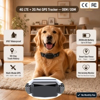 Traceur GPS G58 pour chiens/chats/lapins 4G GPS/Beidou/AGPS/GLONASS/LBS, étanche IP67, autonomie de 20 heures, design moderne et mignon, compatible Android