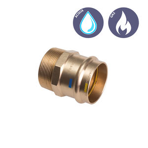 Herramienta de torneado macho recto de ajuste de prensa de bronce 22X3/4 - Product Image 4