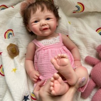 Poupées Reborn en silicone Vivienne personnalisées de 17 pouces avec cheveux enracinés, texture de veines réaliste, lot mixte accepté, prix d'usine bas