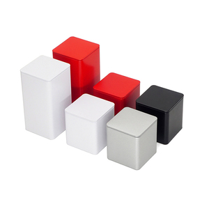 Caja de Metal cuadrada pequeña reciclable para almacenamiento de alimentos de té, galleta <span class=keywords><strong>Rectangular</strong></span> personalizada, Chocolate, caramelo, pastel, caja de lata de embalaje - Product Image 1