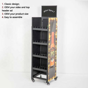 Wholesale supermarket spice display rack, Metal and Wood Display ...