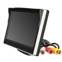 Monitor AHD de 5 pulgadas para coche, pantalla TFT LCD, cc 12V, para cámara de marcha atrás, Monitor retrovisor de coche