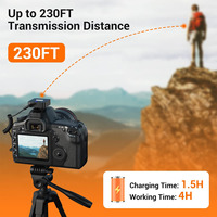 Audio 2.4G Mini Microphone Lavalier Sans Fil Portée 100m pour Appareil Photo DSLR Smartphone PC Ordinateur Portable Enregistrement Livestream