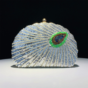 OC4311 Luxury Crystal Shell Shape Evening <strong>Bags</strong> <strong>for</strong> Women <strong>Wedding</strong> Party <strong>Clutch</strong> Purse Elegant Handbag - Product Image 4