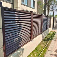 Clôture en aluminium moderne personnalisable, écran d'intimité extérieur, clôture de jardin décorative en métal, facile à assembler pour maison et villa