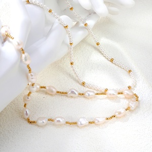 18k Gold Plated Pendant <strong>Pearl</strong> Zircon <strong>Necklaces</strong> Wholesale Custom Round Heart Geometric Pendant Stainless Steel <strong>Necklace</strong> Jewelry - Product Image 3