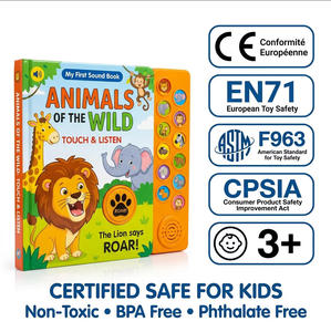 Livre sonore éducatif pour enfants sur les animaux <span class=keywords><strong>de</strong></span> <span class=keywords><strong>la</strong></span> ferme avec boutons sonores et comptes à rebours - Usine - Product Image 4