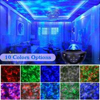 Projecteur d'étoiles Galaxie avec télécommande, haut-parleur de musique à bruit blanc et minuterie, en métal noir pour la décoration de chambre et de fête