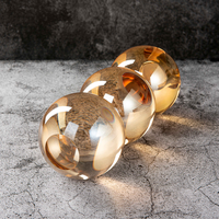 Bougeoir sphérique en cristal poli à la main sur mesure avec décoration de banquet moderne et luxueuse