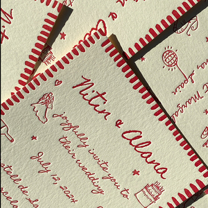 Tùy Chỉnh 600G-700G Bông Giấy Letterpress Bưu Thiếp Dập Nổi Cá Nhân Lời Mời Và Cảm Ơn Bạn Thẻ Cho Bao Bì - Product Image 6