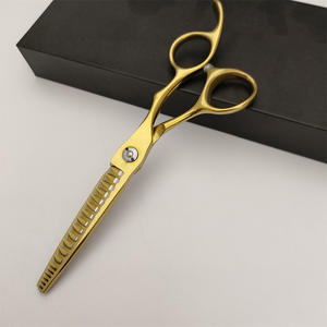 Ciseaux à effiler L9U de 6,0 pouces, ciseaux à cheveux dorés pour salon de beauté, lame standard pour droitiers - Product Image 4