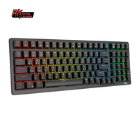 Clavier mécanique Royal Kludge RK98 personnalisé pour PC, 98 touches, rétroéclairage RVB, clavier de jeu sans fil, hotswap, 3 modes, russe