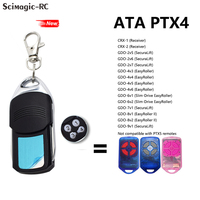 Télécommande de porte de garage ATA PTX4 Herculift compatible avec CRX-1 CRX-2 GDO 2V5 2V6 2V7 433,92 MHz Code roulant de remplacement