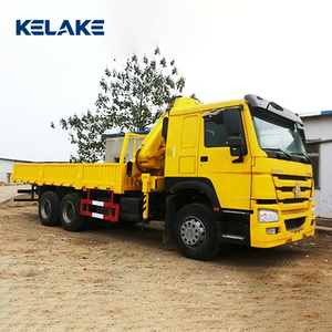 Venta al por mayor de camiones de carga Sinotruk Howo 8x4 con motor diésel, 10 toneladas, grúa de brazo recto Sqs300m, transmisión automática, Euro 3, nuevos, chinos - Product Image 1