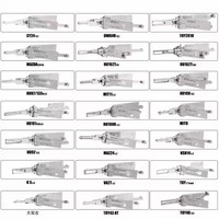 Kit Outil Serrurier Original Lishi 32 Pièces pour Décodeur et Crochetage de Serrures de Portes de Voiture 2-en-1