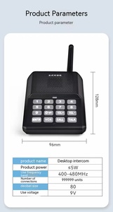 Sistema de Intercomunicación Inalámbrico de Escritorio Personalizado con Monitoreo Inteligente, Llamadas Grupales, para Oficina, Negocios, Hogar y Hospital - Product Image 5