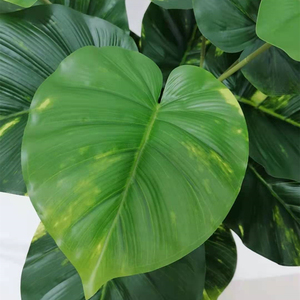 ต้นทาโร่ปลอมหลากสี 18 ใบ ต้นทาโร่ปลอมในกระถางพร้อมขาตั้ง สำหรับตกแต่งภายใน - Product Image 3