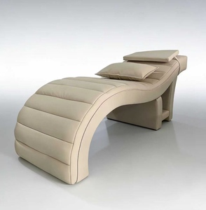 New High-End S-Shaped Eyelash & Beauty Salon <b>Bed</b> with Modern Design Leather Wood Frame Curved Feature - Product Image 3