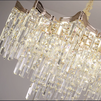 Lustre en cristal de chambre à coucher de restaurant d'hôtel de style de luxe léger français