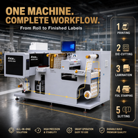 Imprimante d'étiquettes numérique UV avec machine de découpe et de refendage, machine d'impression à feuille d'or avec élimination des déchets