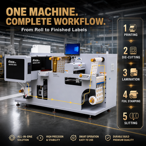 Stampante <span class=keywords><strong>Digitale</strong></span> per Etichette UV con Macchina <span class=keywords><strong>Fustellatrice</strong></span> e Rimozione Scarti, Macchina per Stampa a Caldo Oro - Product Image 2
